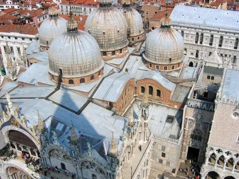 Domes of St. mark's Cathedral Stock Photos