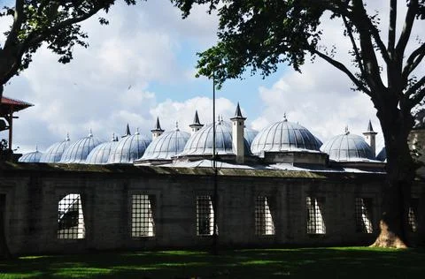 Domes of Turkish baths. Stock Photos