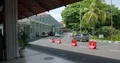Domestic Airport Ngurah Rai departure terminal street in Bali - Indonesia 4k or 4k+ Resolution