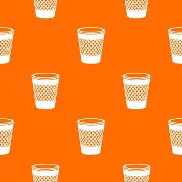 Domestic bin pattern vector orange Illustrazione stock