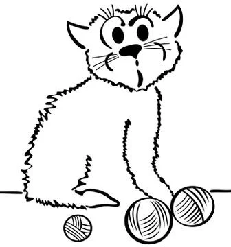 Domestic cat Stock Illustration
