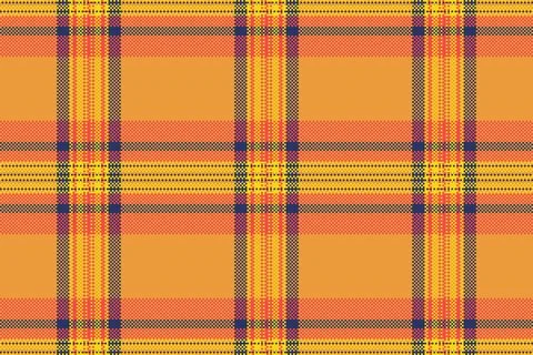 Domestic check vector pattern, clan textile fabric background. November tex.. Stock Illustration