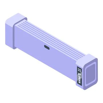 Domestic convector icon isometric vector. Room radiator Illustrazione stock