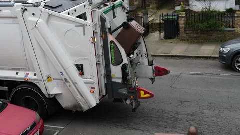Domestic refuse collection. Stock Footage 149972225