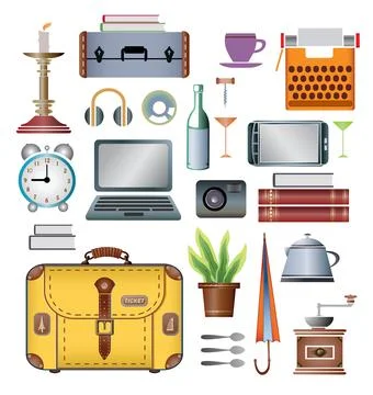 Domestic set Stock-Illustration