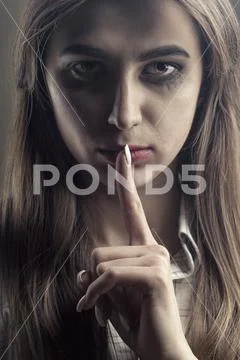 Domestic violence concept Stock Photos