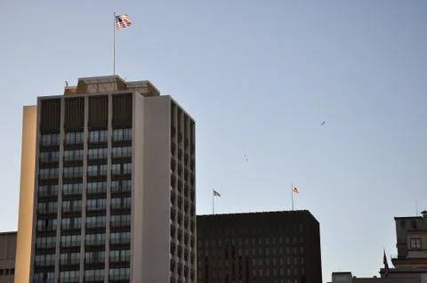 Dominating american skyscraper Stock Photos