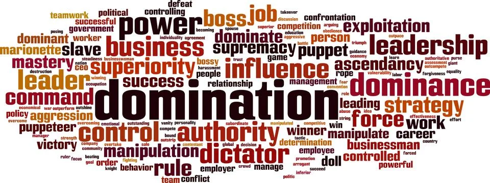 Domination word cloud Stock Illustration