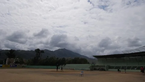 Domincan Baseball Wide Angle Video stock 113634135