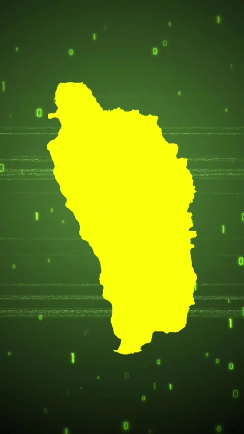 Dominica Digital Map Intro Stock Footage 258835545