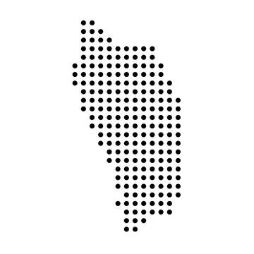Dominica dotted vector map Stockillustratie