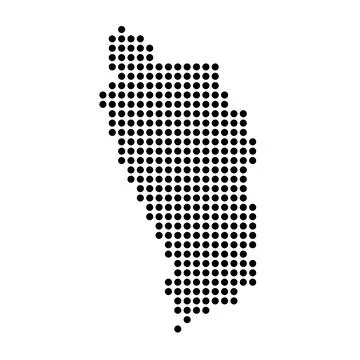 Dominica dotted vector map Stock Illustration