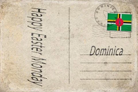 Dominica Easter Monday Celebration Background Stock Illustration