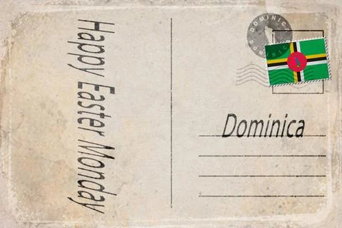 Dominica Easter Monday Celebration Background Stock Illustration