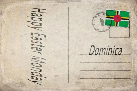 Dominica Easter Monday Celebration Background Stock Illustration