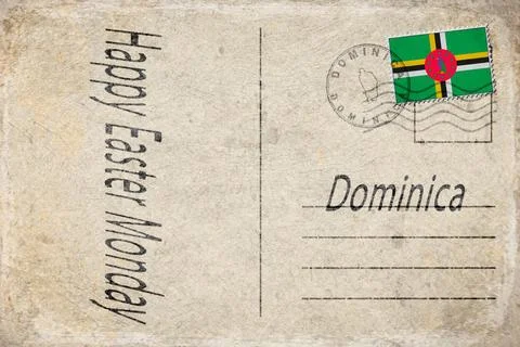 Dominica Easter Monday Celebration Background Stock Illustration