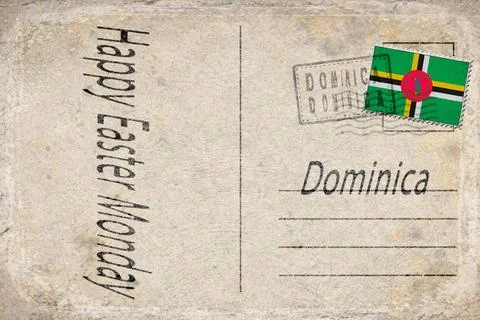 Dominica Easter Monday Celebration Background Stock Illustration