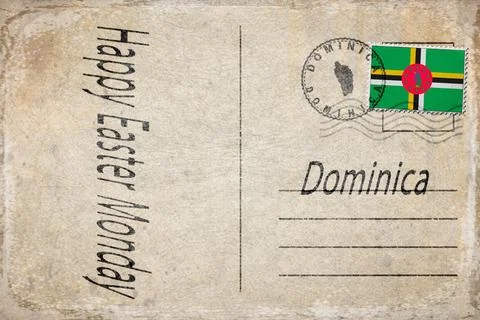 Dominica Easter Monday Celebration Background Stock Illustration