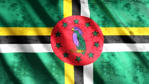 Dominica Flag Grunge Stock Footage 123712636