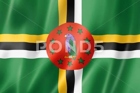 Dominica flag Stock Illustration