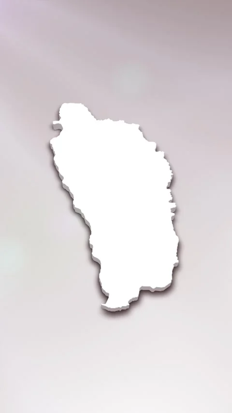 Dominica Map Intro Video stock 261659838