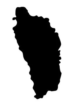 Dominica map silhouette vector solated Stock Illustration