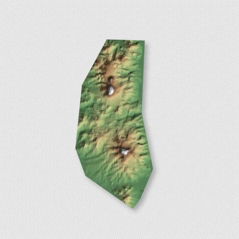 Dominica Rotating 3D Relief Map Seamless Loop, Alpha Channel 4K 스톡 동영상 340720278