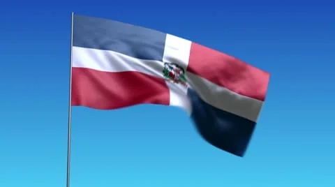 Dominican flag Stock Footage 10796050
