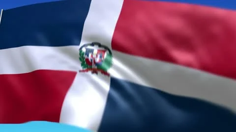 Dominican flag Stock Footage 10796051