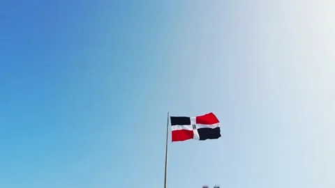 Dominican flag 스톡 동영상 157641924