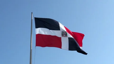 Dominican flag 스톡 동영상 157642080