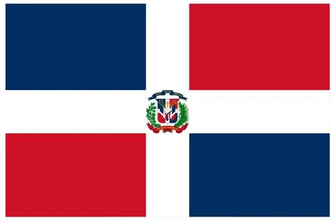 Dominican Flag Illustrazione stock