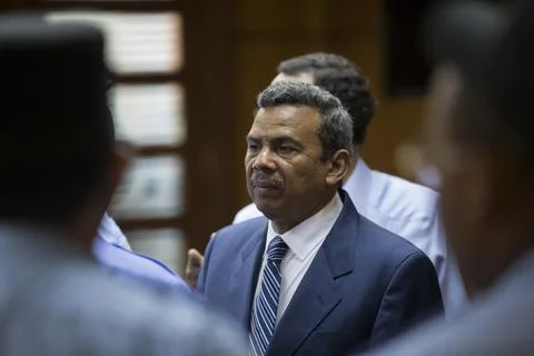 Dominican Judge resumes hearing against accused for Odebrecht bribes, Santo Domi Stock Photos