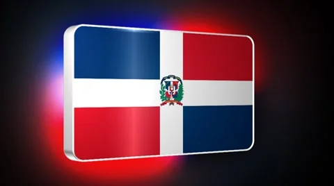 Dominican Republic 3d flag Stock Footage 7748871