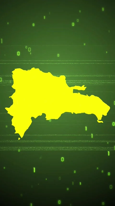 Dominican Republic Digital Map Intro Stock Footage 258835566