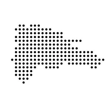 Dominican Republic dotted vector map Stock Illustration