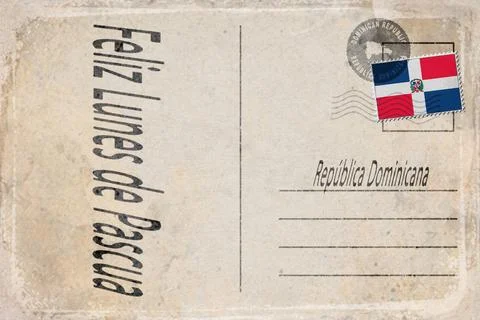 Dominican Republic Easter Monday Background Stock Illustration