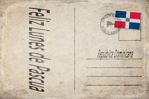 Dominican Republic Easter Monday Background Stock Illustration