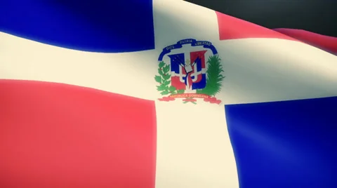 Dominican Republic Flag Animation Loop Stock Footage 38006533