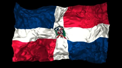 Dominican Republic flag Stock Footage 110800577