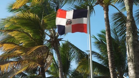 Dominican republic flag. Stock Footage 116747319