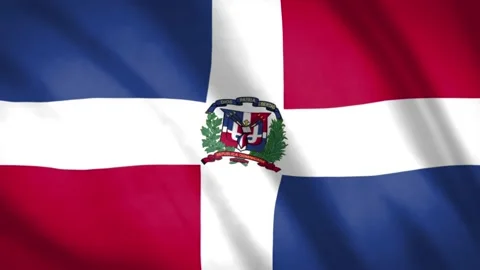 Dominican Republic Flag Stock Footage 188113571