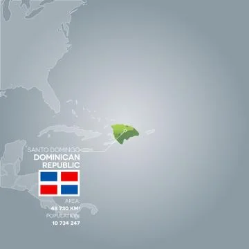 Dominican Republic information map. Stock Illustration