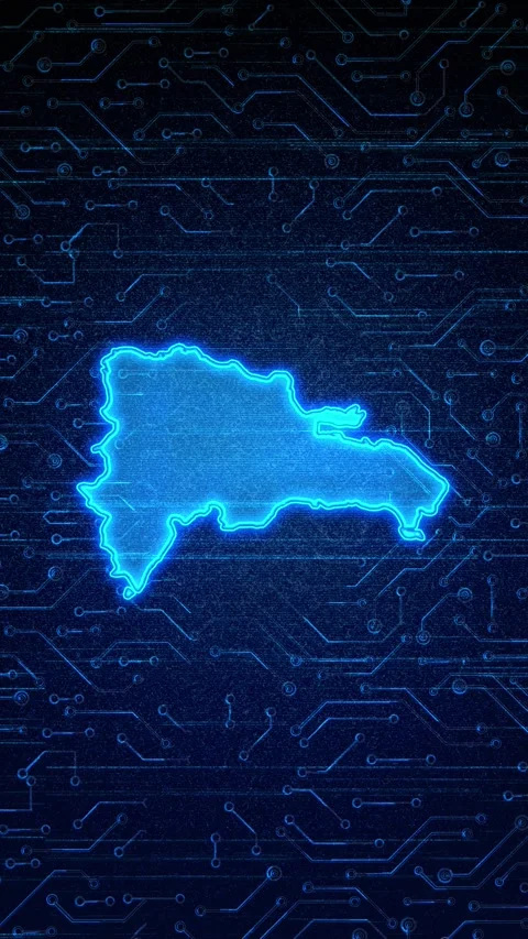 Dominican Republic Map Digital Technology Opener Stock-Footage 336311373