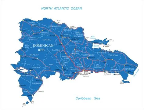 Dominican Republic map Stock Illustration