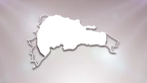 Dominican Republic Map Intro Stock Footage 241981397
