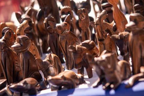 Dominican wooden figurines 2 Stock Photos