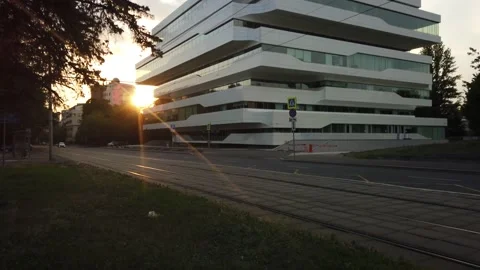 Dominion Tower at sunset 2 Video stock 156741362