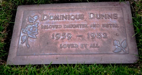 Dominique Dunne's Grave Stock Footage