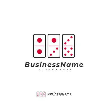 Domino card logo vector template, Creative Domino logo design concepts Stock Illustration
